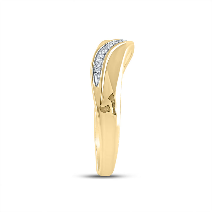 Sterling Silver Round Diamond Yellow-tone His & Hers Matching Wedding Engagement Ring band Set 1/5 Cttw