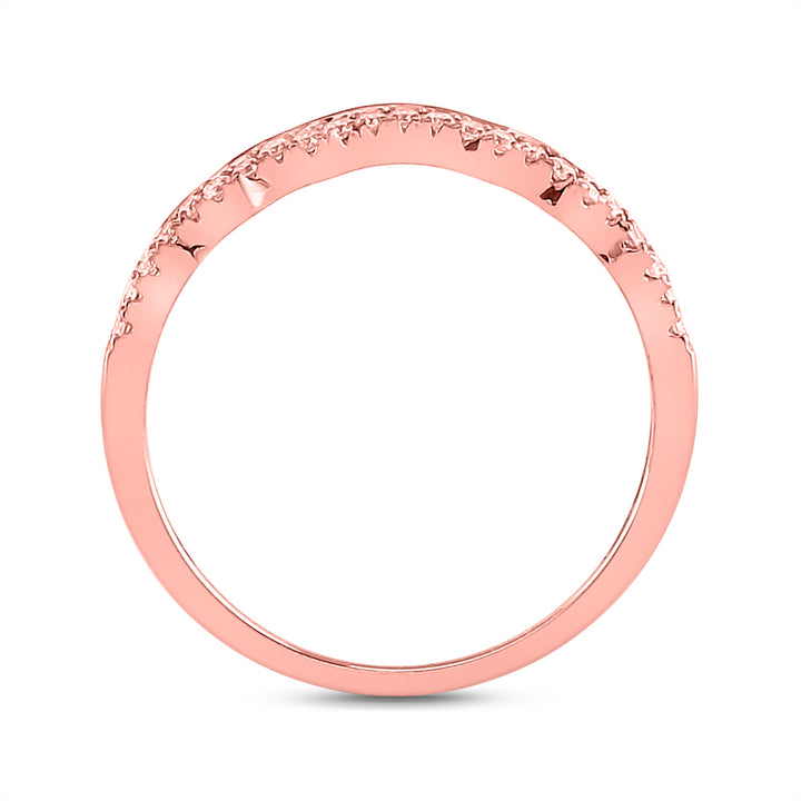 14kt Rose Gold Womens Round Diamond Bridal Wedding Engagement Ring Band Set 1.00 Cttw