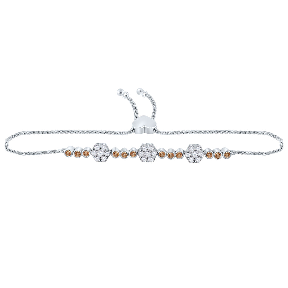 14kt White Gold Diamond Bracelet 1 ctw