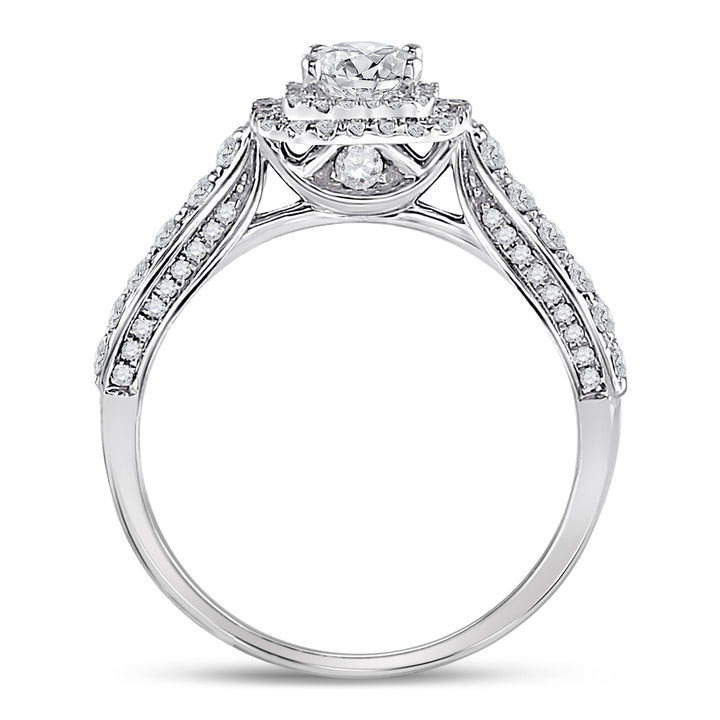 14kt White Gold Womens Princess Diamond Solitaire Bridal Wedding Engagement Ring 1.00 Cttw (Certified)