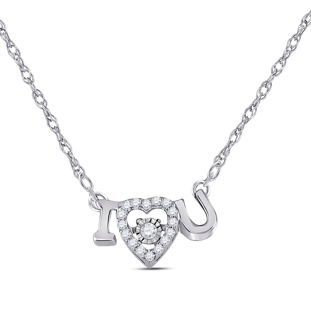 14kt Yellow Gold Women's Diamond Pendant 1/10 ctw