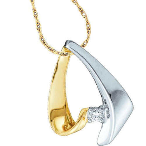 Sterling Silver Women's Diamond Pendant 1/20 ctw