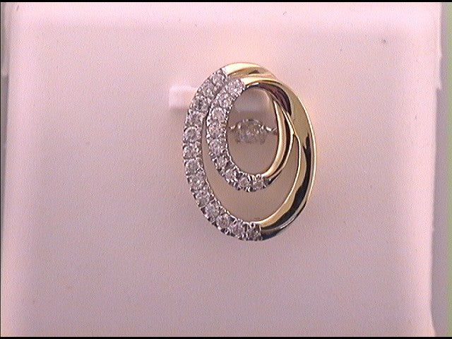 10kt Yellow Gold Women's Diamond Pendant 1/3 ctw