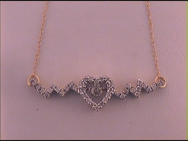 10kt Yellow Gold Women's Diamond Pendant 1/3 ctw