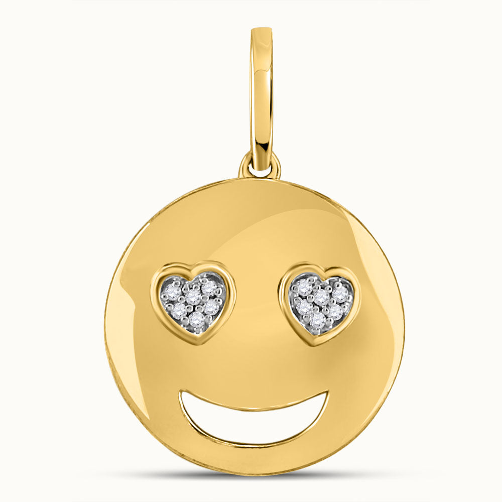 0.03CT-DIA P1P2 'SMILEY' FASHION PENDANT - view 2