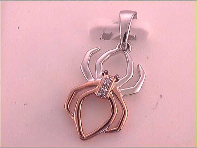0.01CTW-DIA P1P2 SPIDER FASHION PENDANT