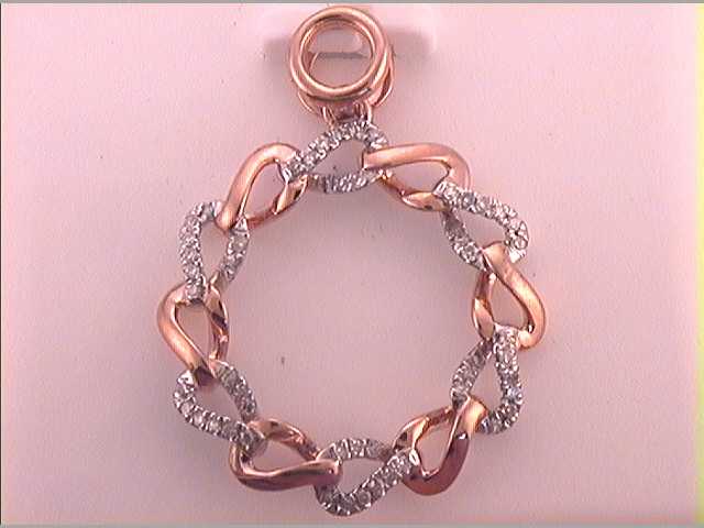 10kt Rose Gold Diamond Pendant 1/8 ctw
