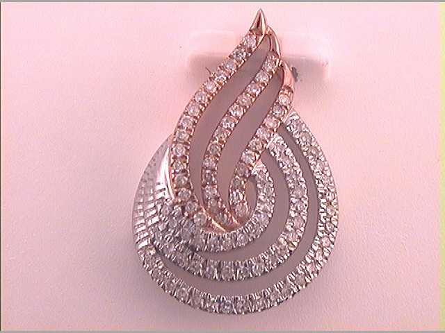 10kt Rose Gold Diamond Pendant 1/4 ctw