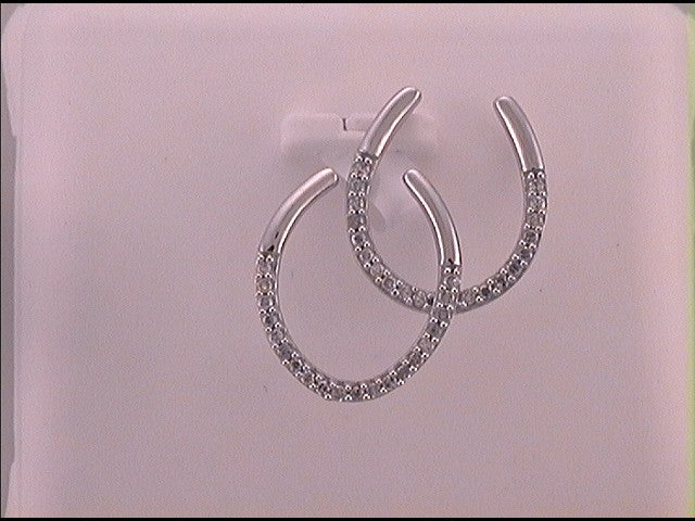 10kt White Gold Diamond Pendant 1/8 ctw