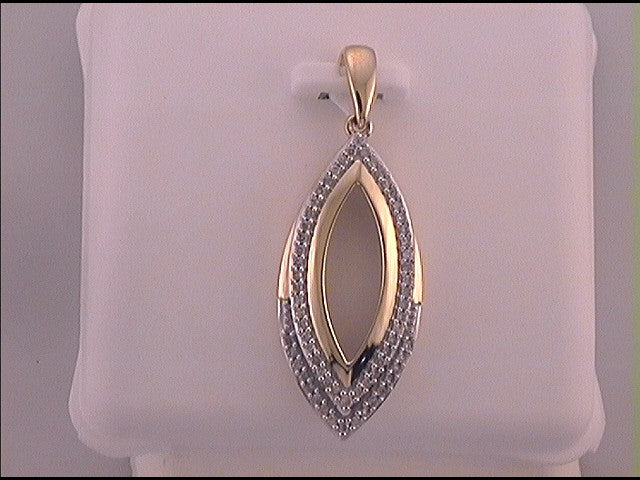 10kt Yellow Gold Diamond Pendant 1/6 ctw
