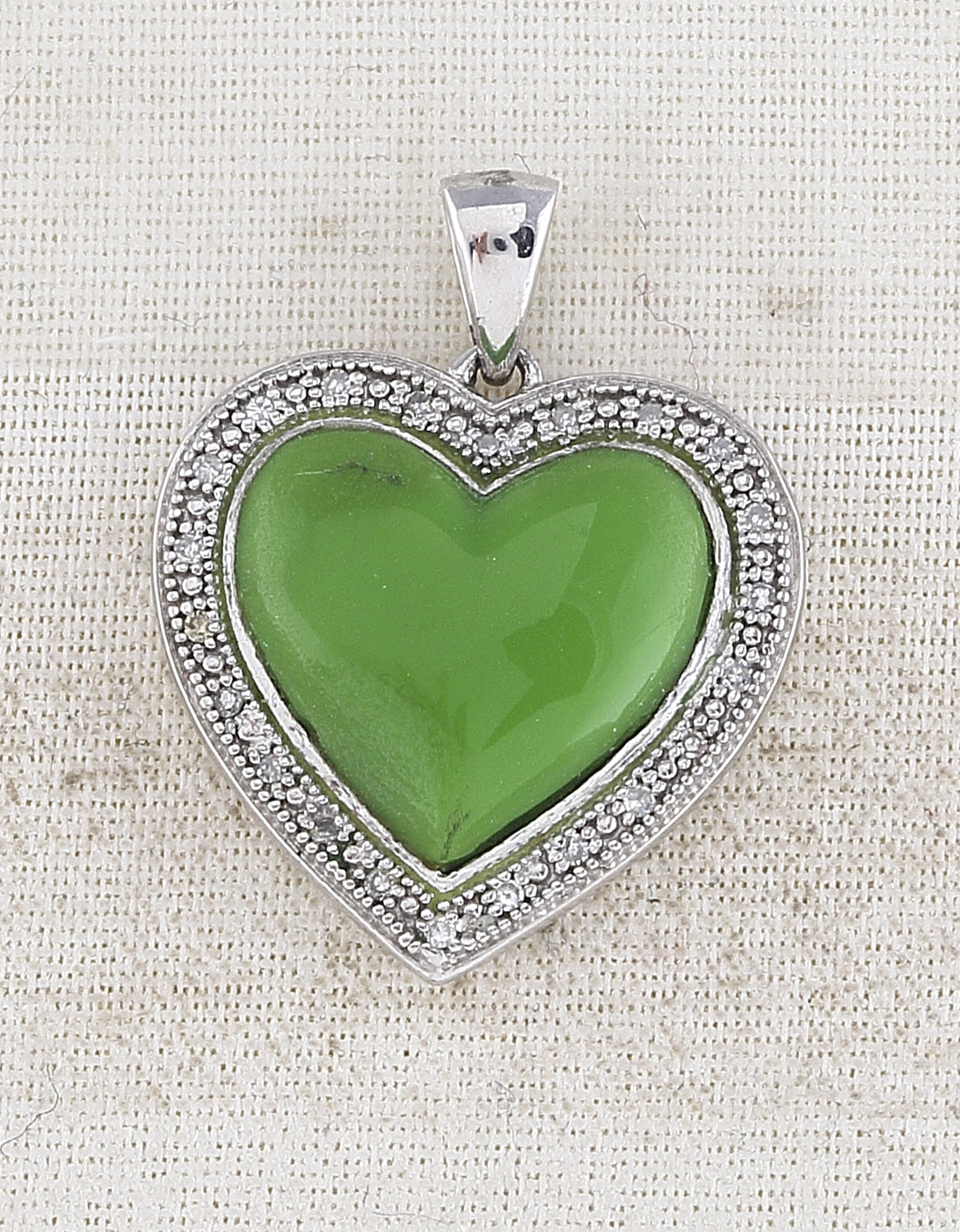 Sterling Silver Women's Diamond Heart Pendant 1/20 ctw - view 2