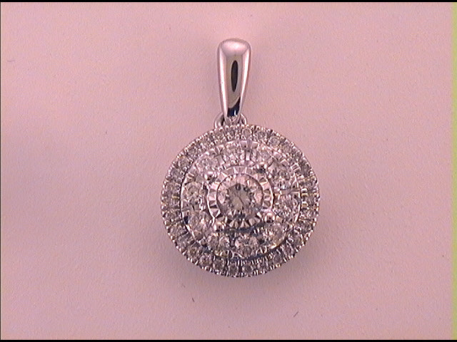 14kt White Gold Diamond Pendant 1/2 ctw