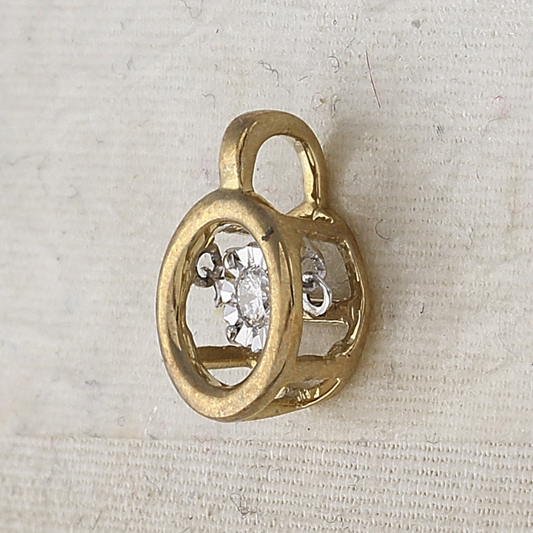 10kt Yellow Gold Diamond Pendant 1/20 ctw