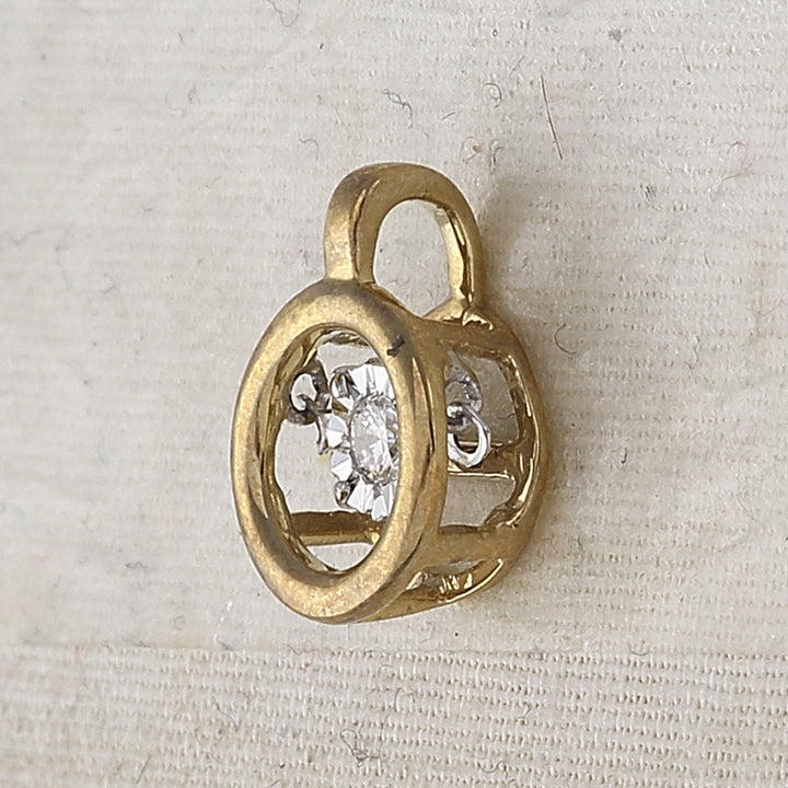 10kt Yellow Gold Diamond Pendant 1/20 ctw