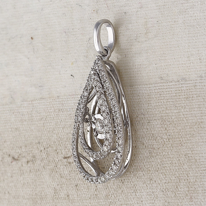 10kt White Gold Diamond Pendant 3/8 ctw