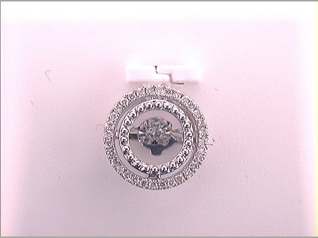 10kt White Gold Women's Diamond Pendant 1/5 ctw