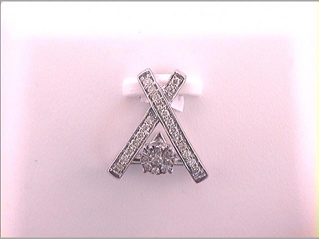 10kt White Gold Diamond Pendant 1/6 ctw