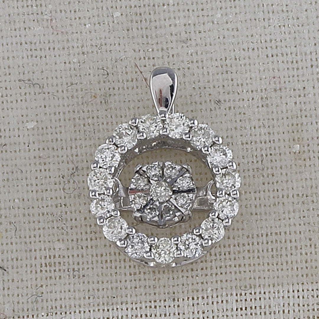 10kt White Gold Diamond Pendant 1/4 ctw - view 2