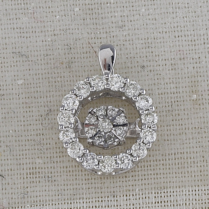 10kt White Gold Diamond Pendant 1/4 ctw - view 2