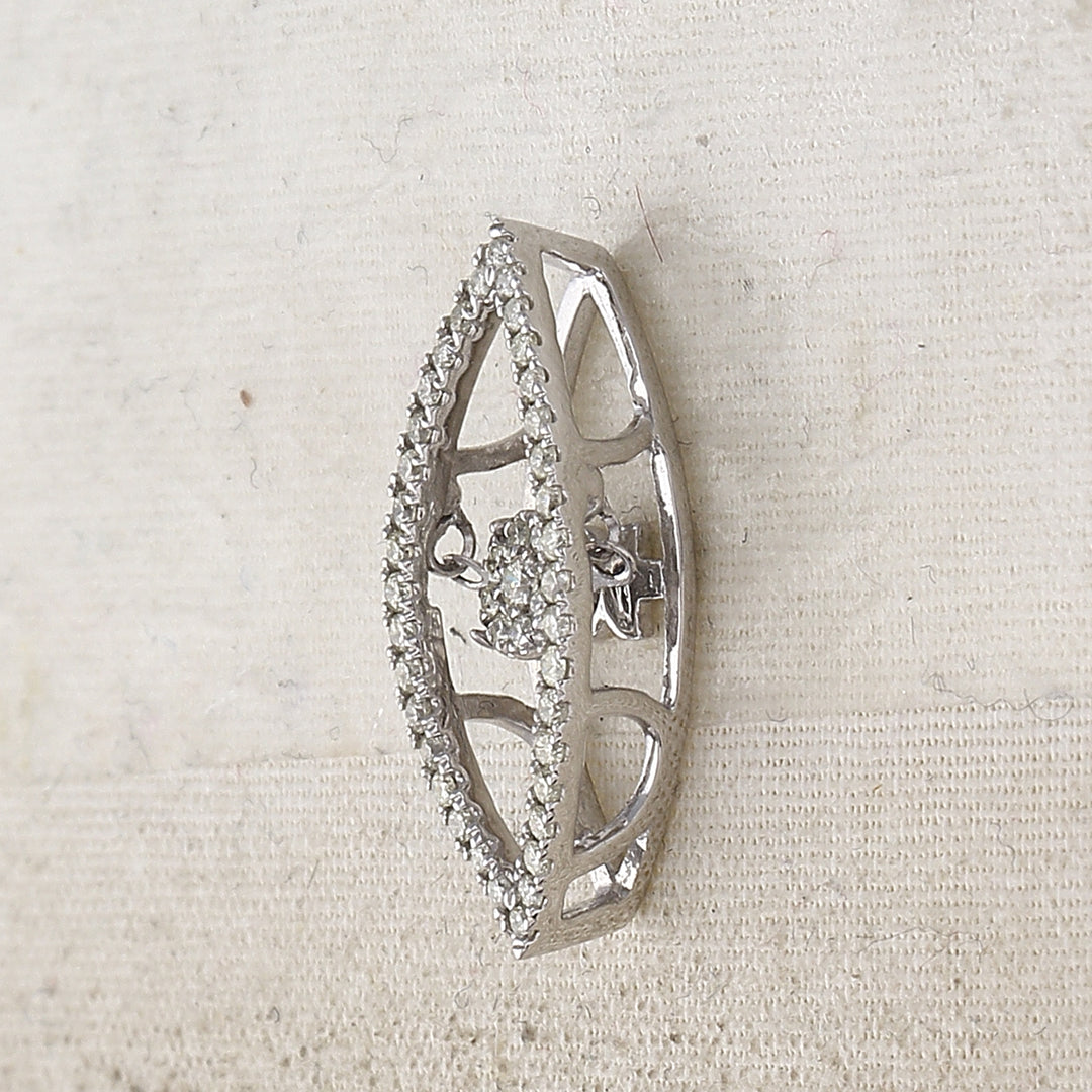 10kt White Gold Diamond Pendant 1/5 ctw