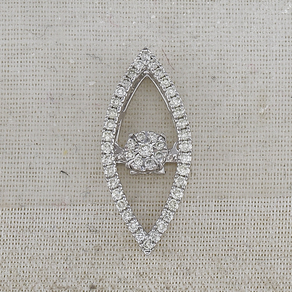 10kt White Gold Diamond Pendant 1/5 ctw - view 2