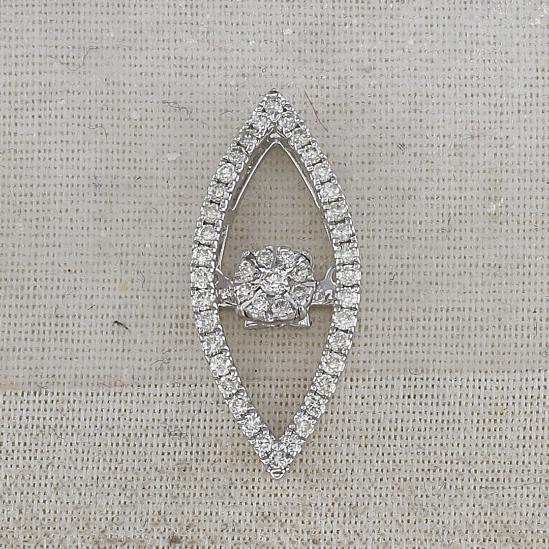 10kt White Gold Diamond Pendant 1/5 ctw - view 2