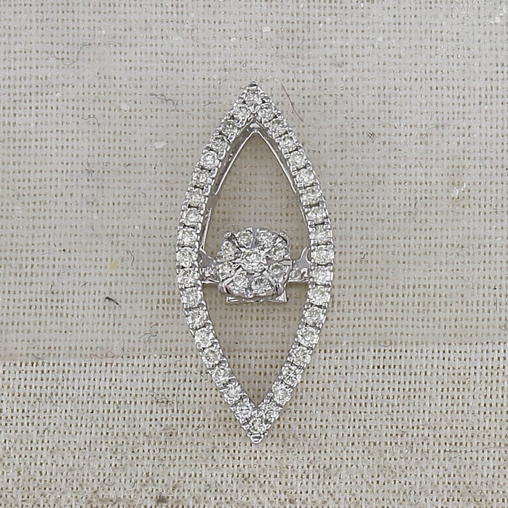 10kt White Gold Diamond Pendant 1/5 ctw - view 2