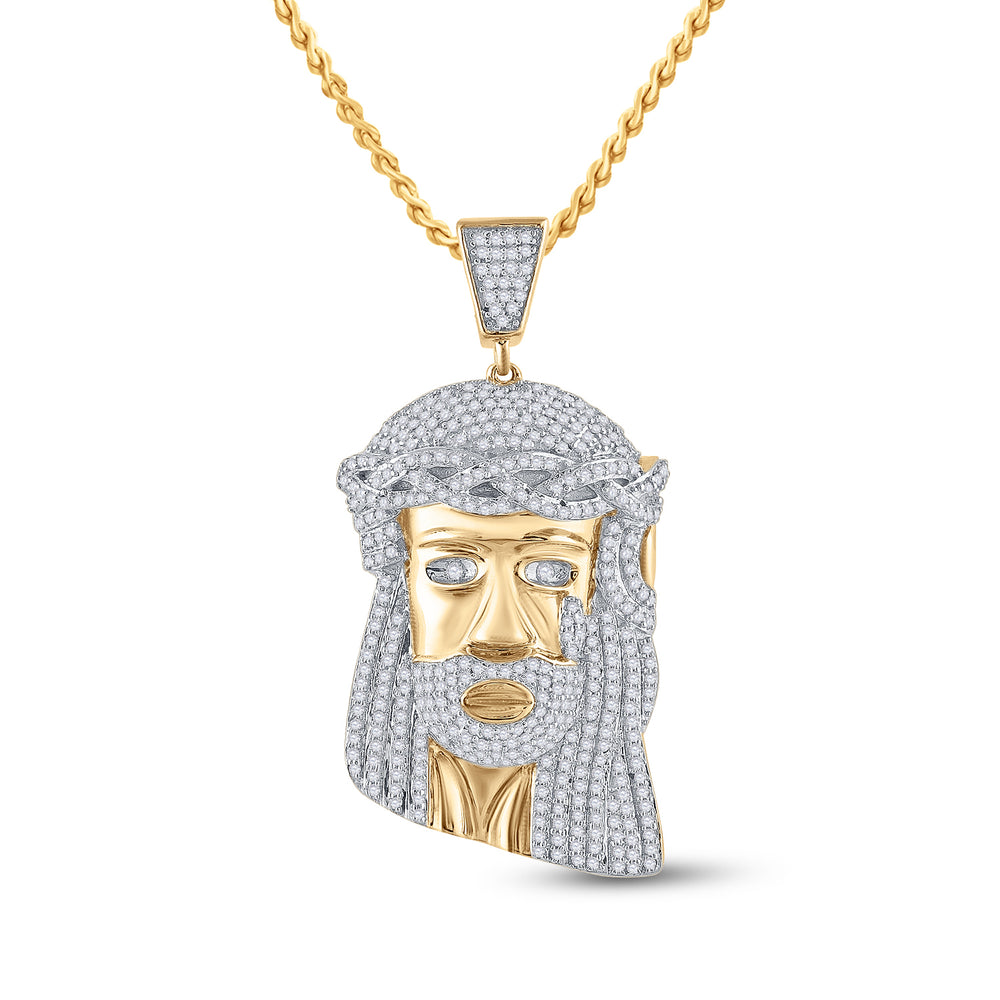 10kt Yellow Gold Men's Diamond Charm 1-1/3 ctw - view 2