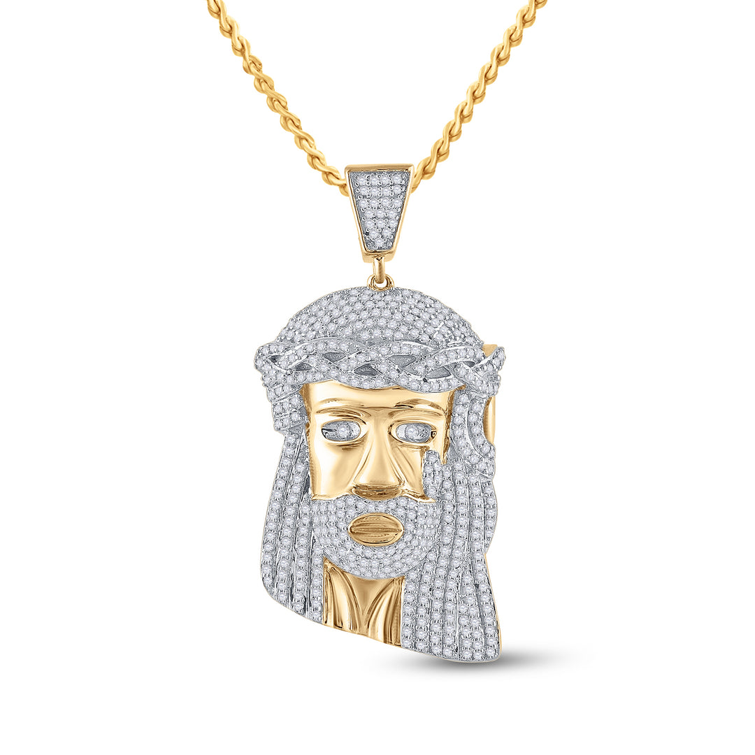 10kt Yellow Gold Men's Diamond Charm 1-1/3 ctw - view 2