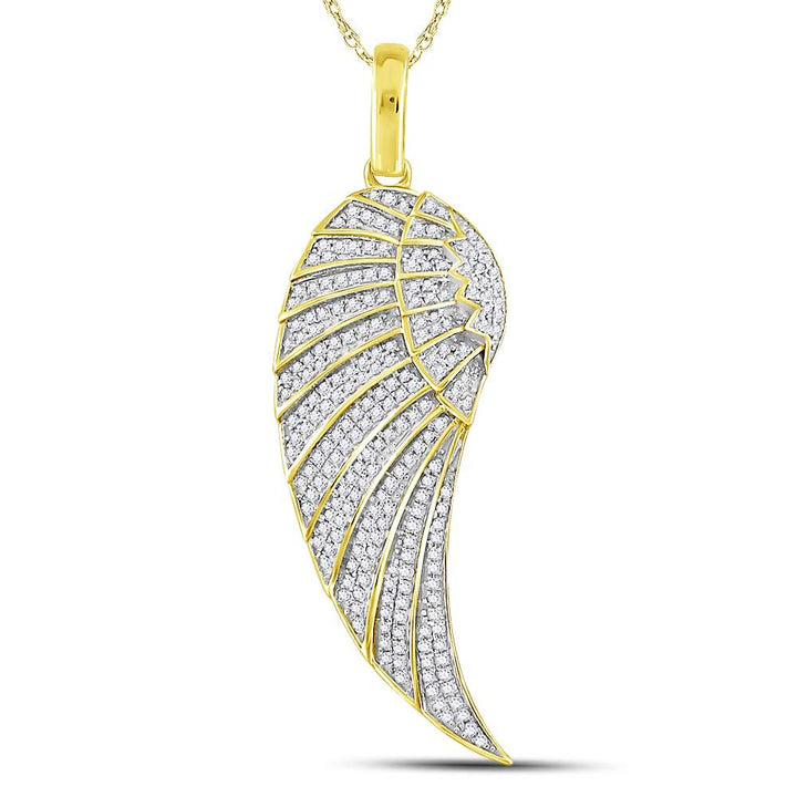 10kt Yellow Gold Men's Diamond Pendant 5/8 ctw - view 2