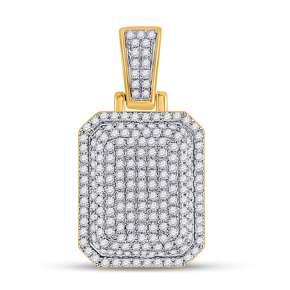 10kt Yellow Gold Men's Diamond Charm 5/8 ctw