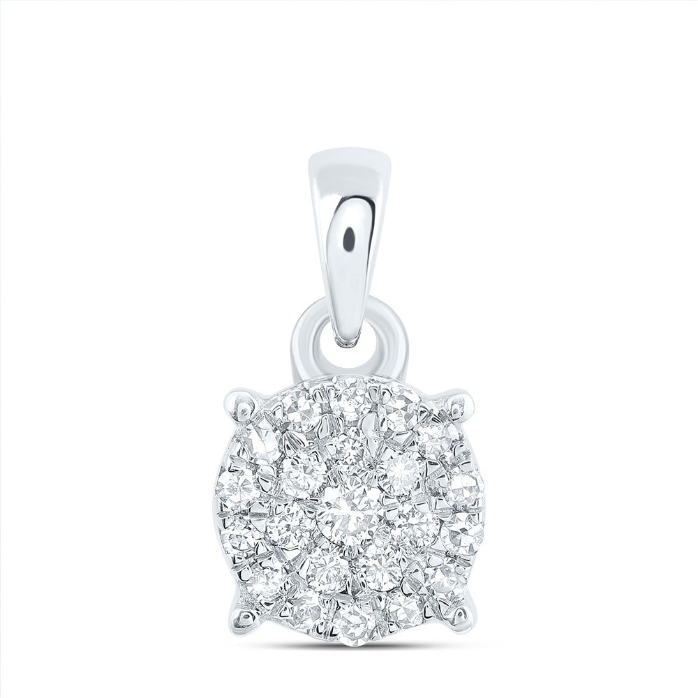10kt White Gold Women's Diamond 1/6 ctw