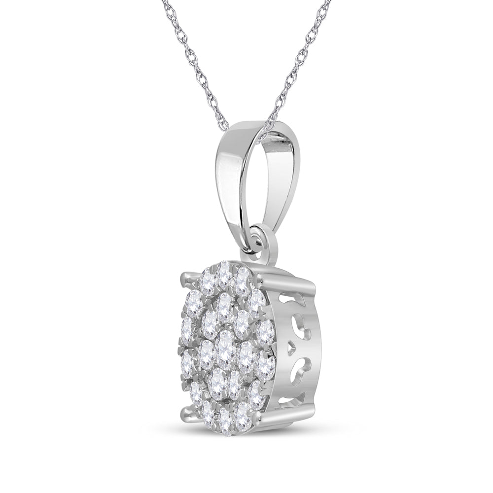 10kt White Gold Women's Diamond 1-1/2 ctw