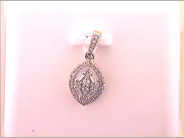 10kt Yellow Gold Women's Diamond Pendant 1/5 ctw