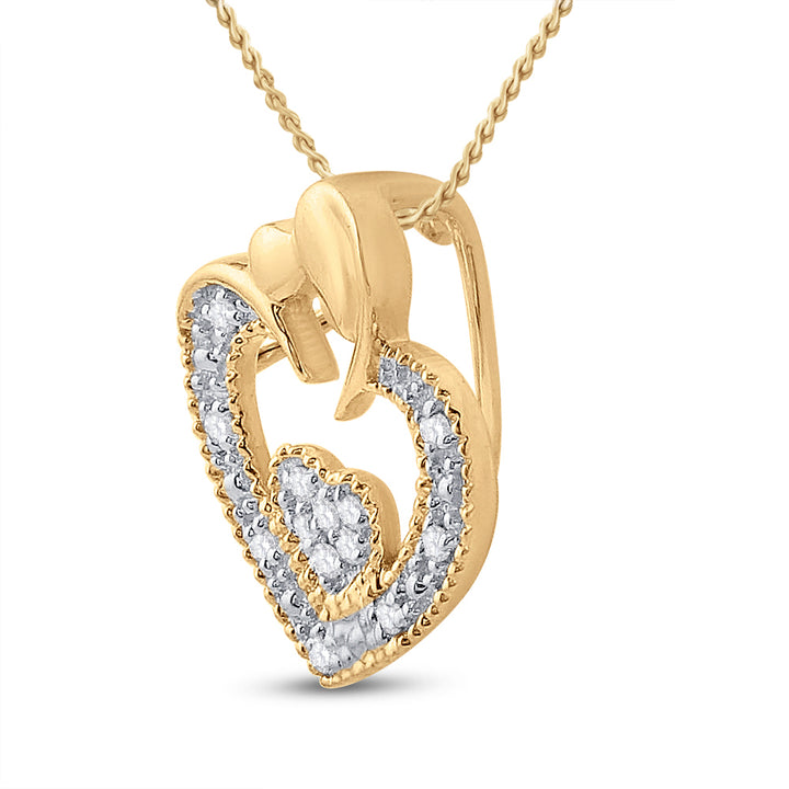 0.03CT-DIA P1P2 HEART PENDANT