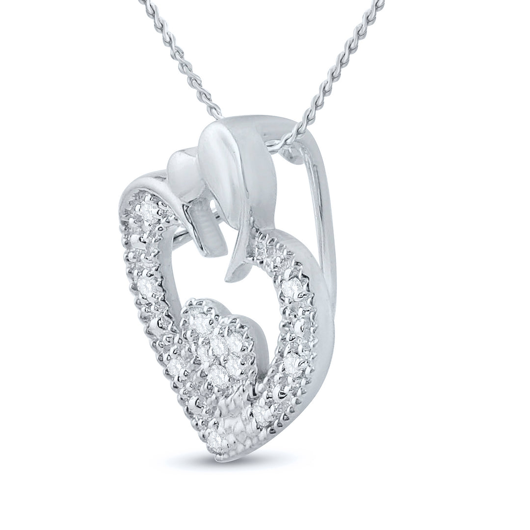 0.03CT-DIA P1P2 HEART PENDANT