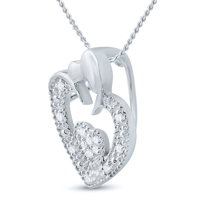 0.03CT-DIA P1P2 HEART PENDANT