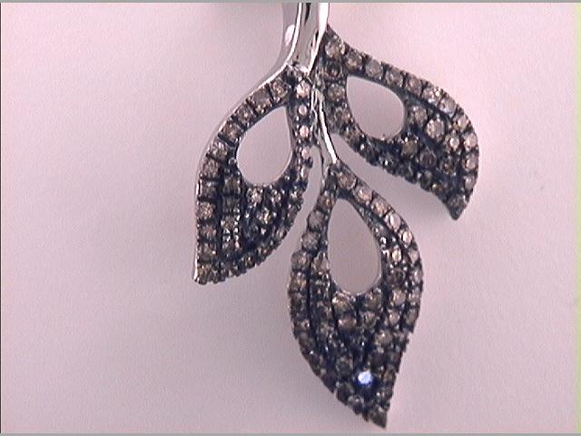 10kt White Gold Brown Diamond Pendant 3/8 ctw