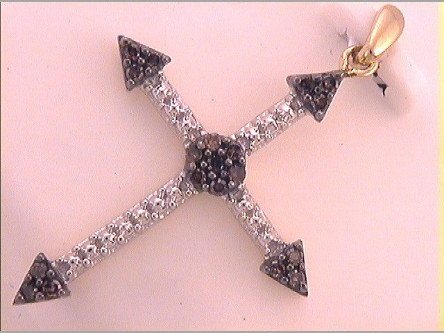 10kt Yellow Gold Women's Diamond Pendant 1/6 ctw
