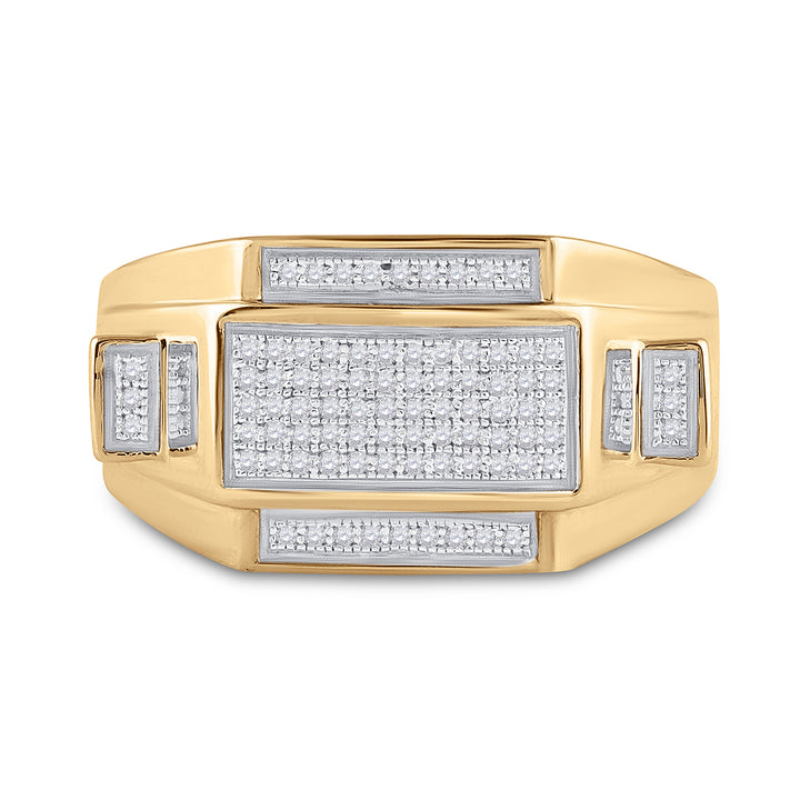 1/4CT-DIA MICRO-PAVE MENS RING