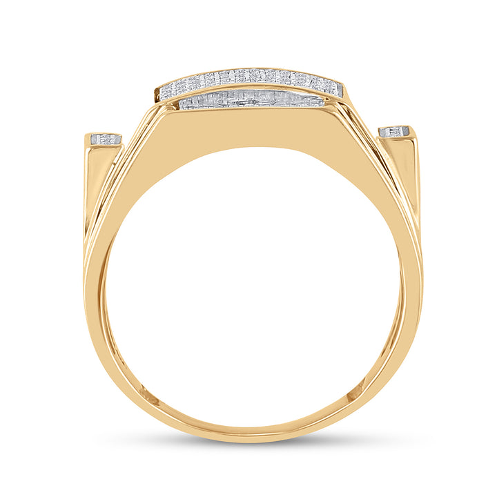 1/4CT-DIA MICRO-PAVE MENS RING