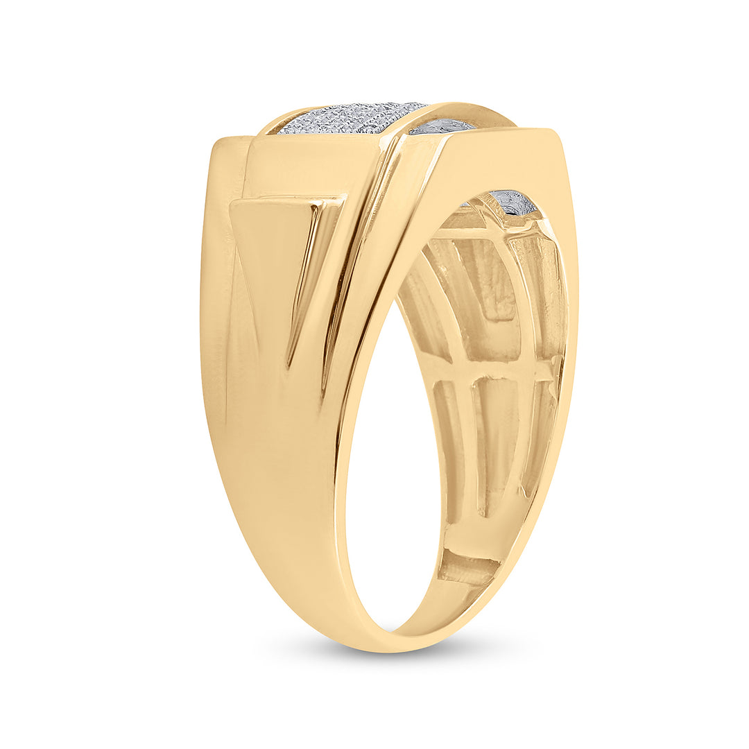 1/4CT-DIA MICRO-PAVE MENS RING