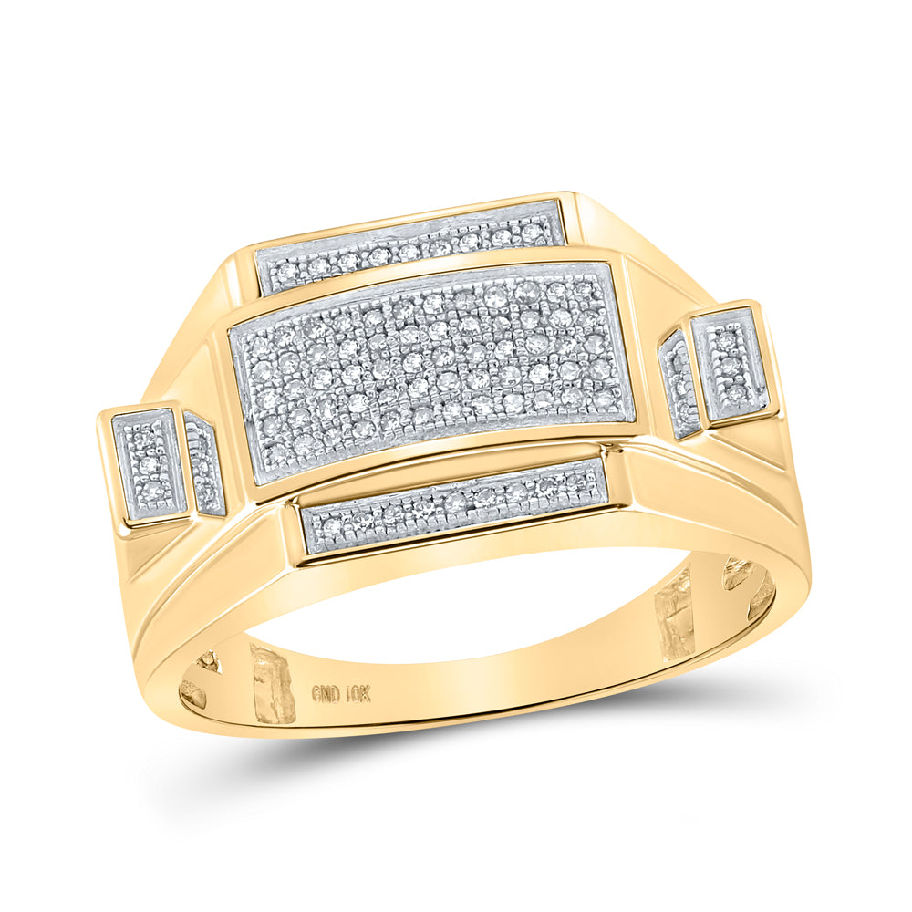 1/4CT-DIA MICRO-PAVE MENS RING