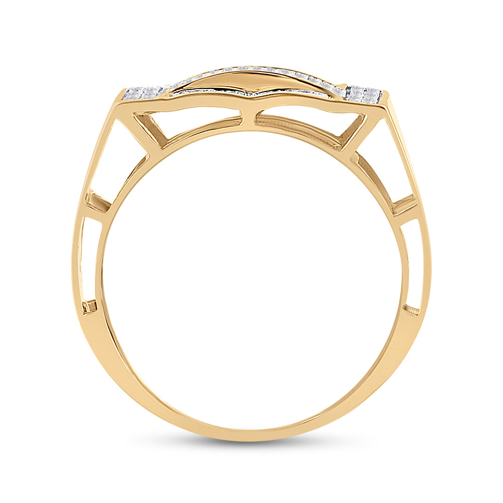1/2CTW-DIA MICRO-PAVE MENS RING