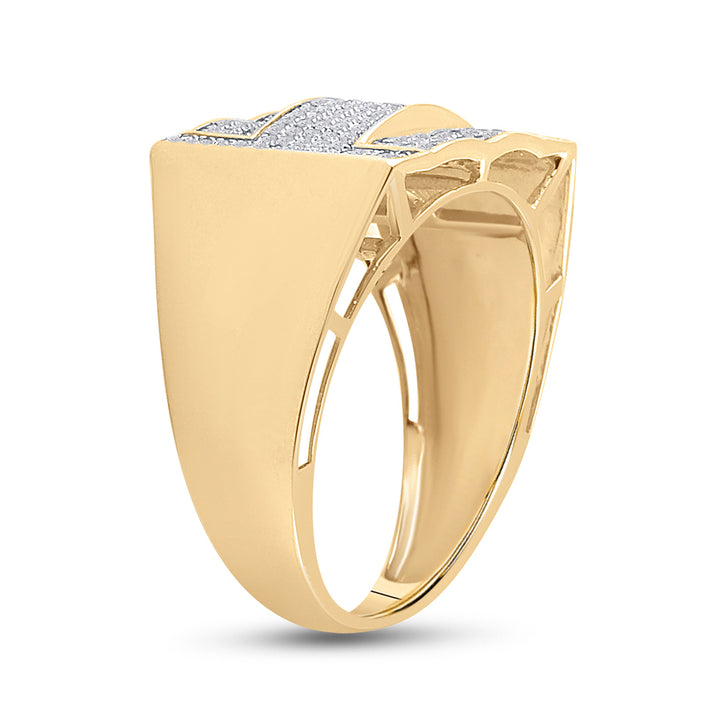 1/2CTW-DIA MICRO-PAVE MENS RING