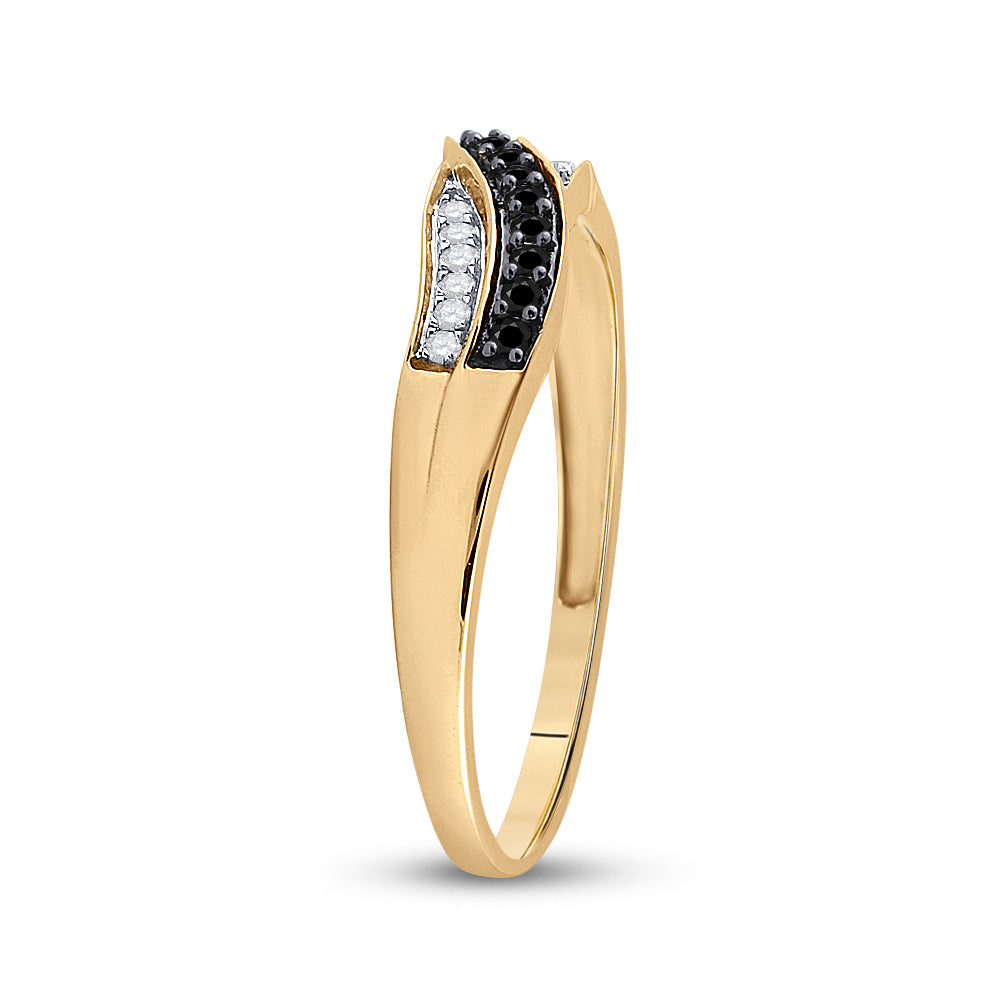 1/4CTW-DIA MICRO-PAVE BROWN RING-S10