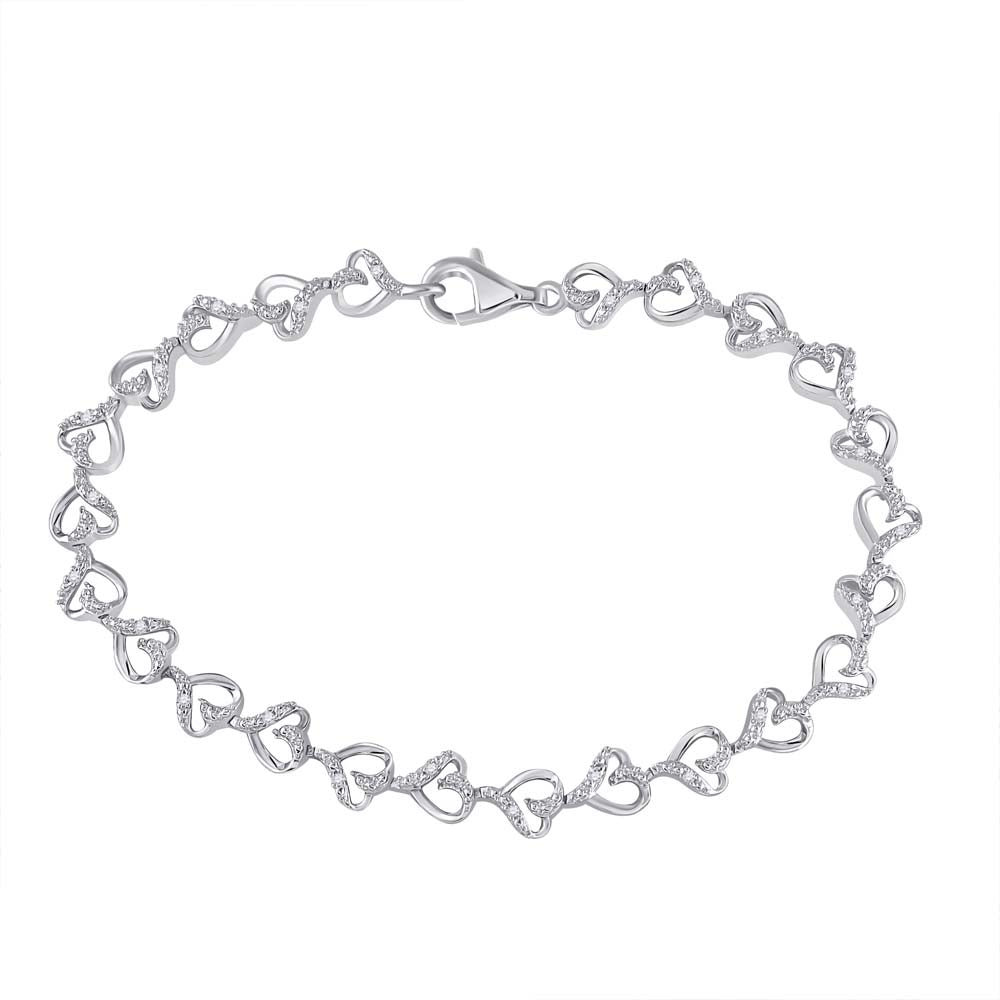 1/10CT-DIA HEART BRACELET