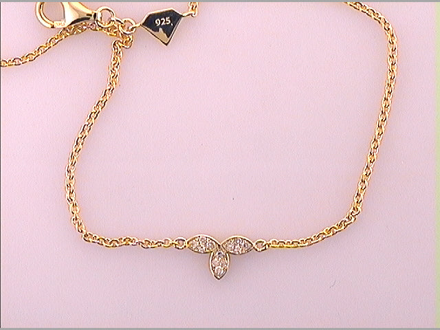 Sterling Silver Women's Diamond Bracelet 1/20 ctw