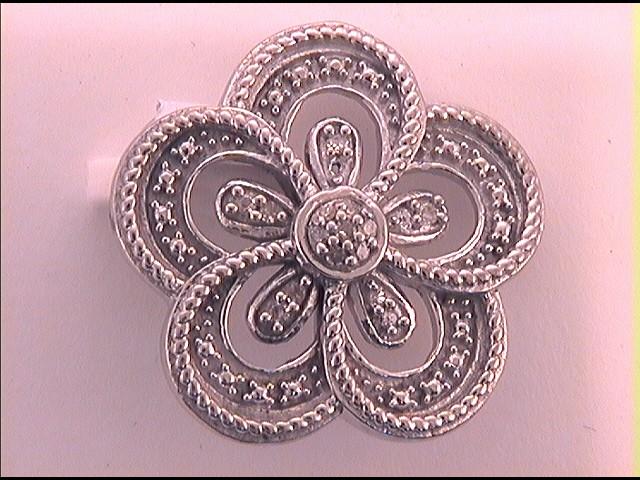 Sterling Silver Diamond Pendant 1/20 ctw