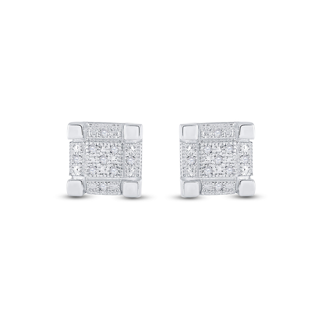 1/20CT-DIA P3 MICRO-PAVE UNISEX EARRING